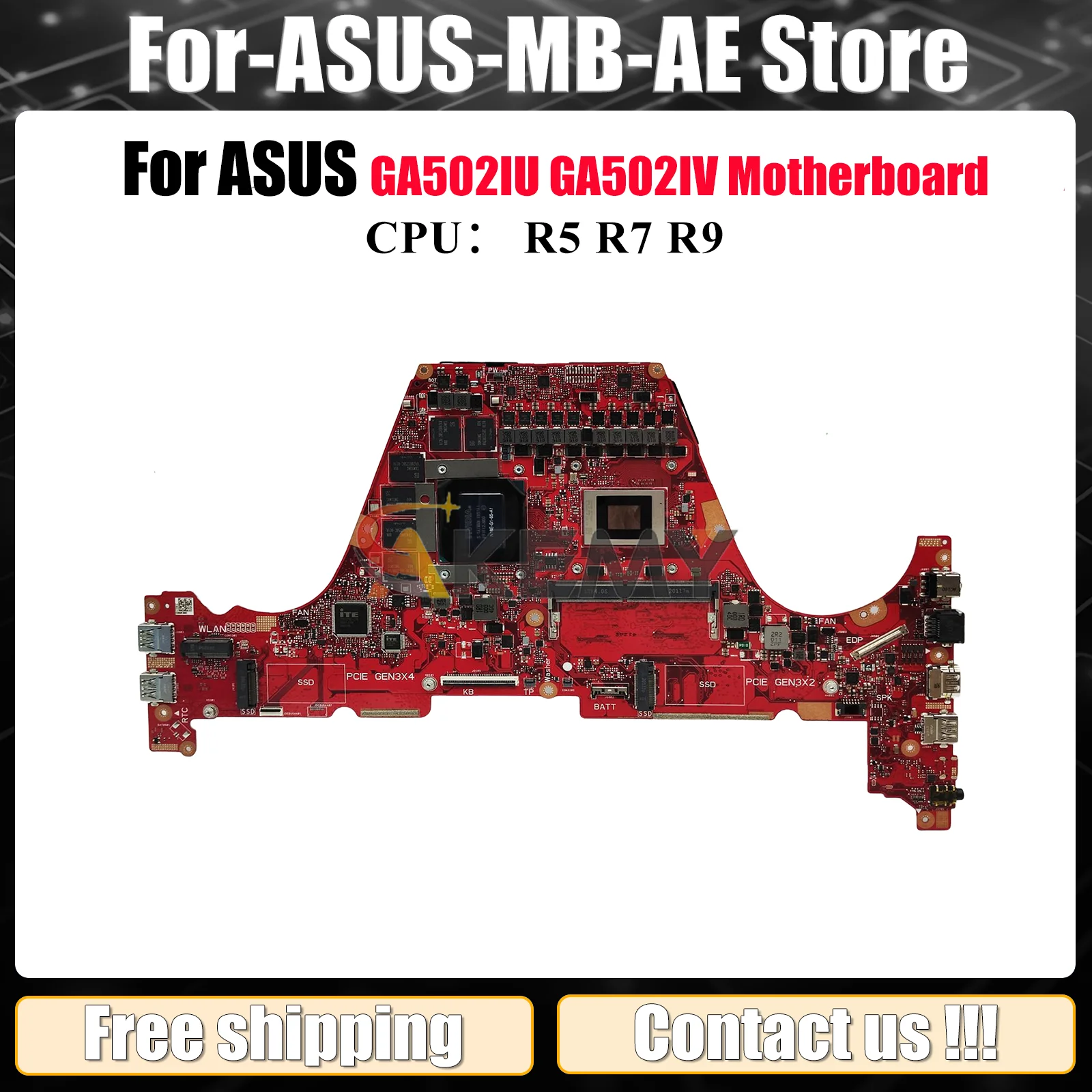 

GA502IU Laptop Motherboard For ASUS ROG Zephyrus G15 GA502IV GA502I GA502IU Notebook Mainboard With R5 R7 R9 CPU 118% tests OK