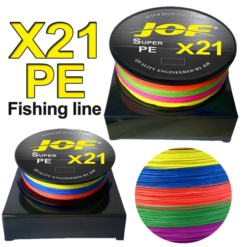 Línea de pesca trenzada X21, 21 hebras, línea de PE suave de 300M, multifilamento Ultra suave, línea de pesca con ancla de tela japonesa de 27-140lb