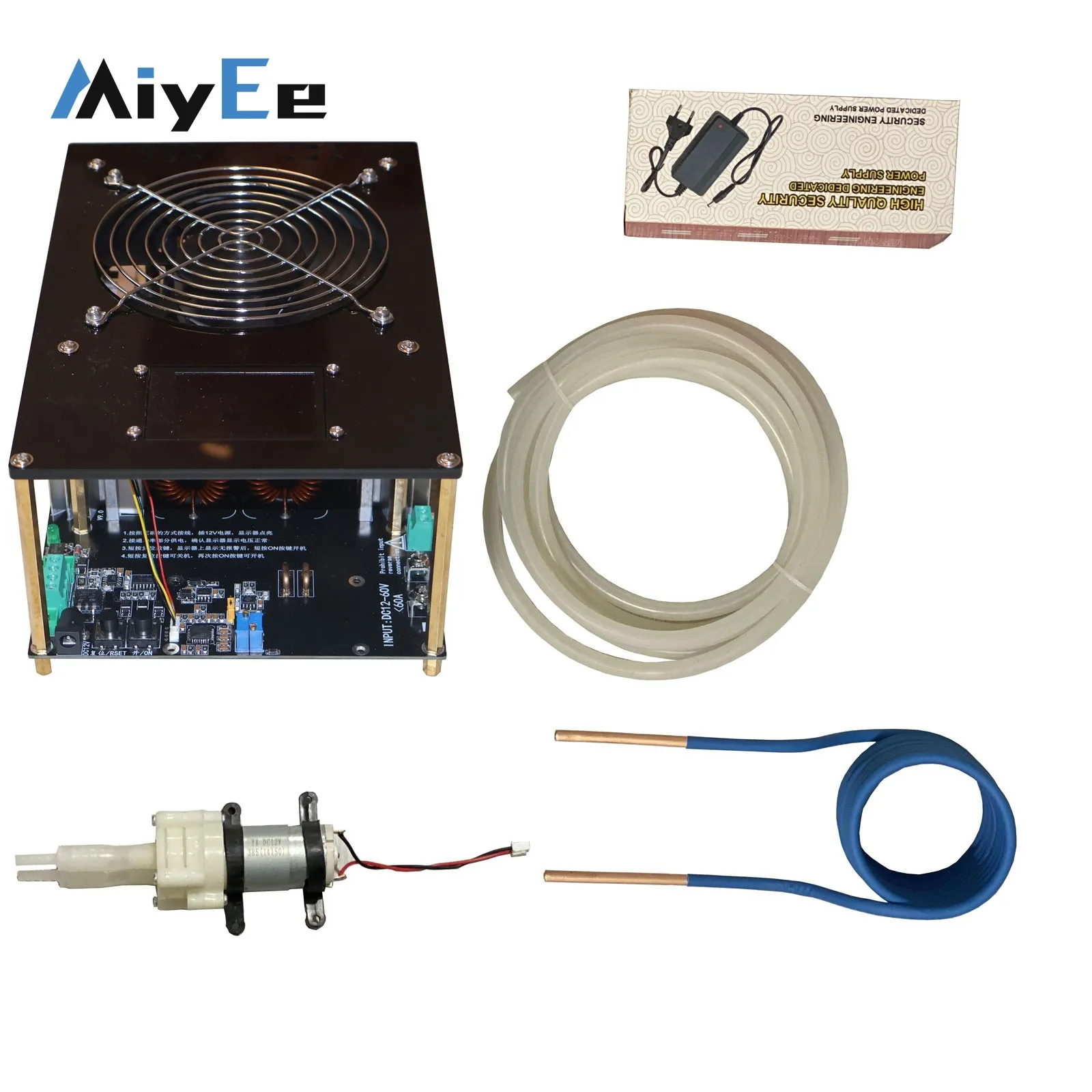 

3000W Induction Heater Kit (Standard Version) w/ 2.4" Color Screen Built-in Power Meter & Protection