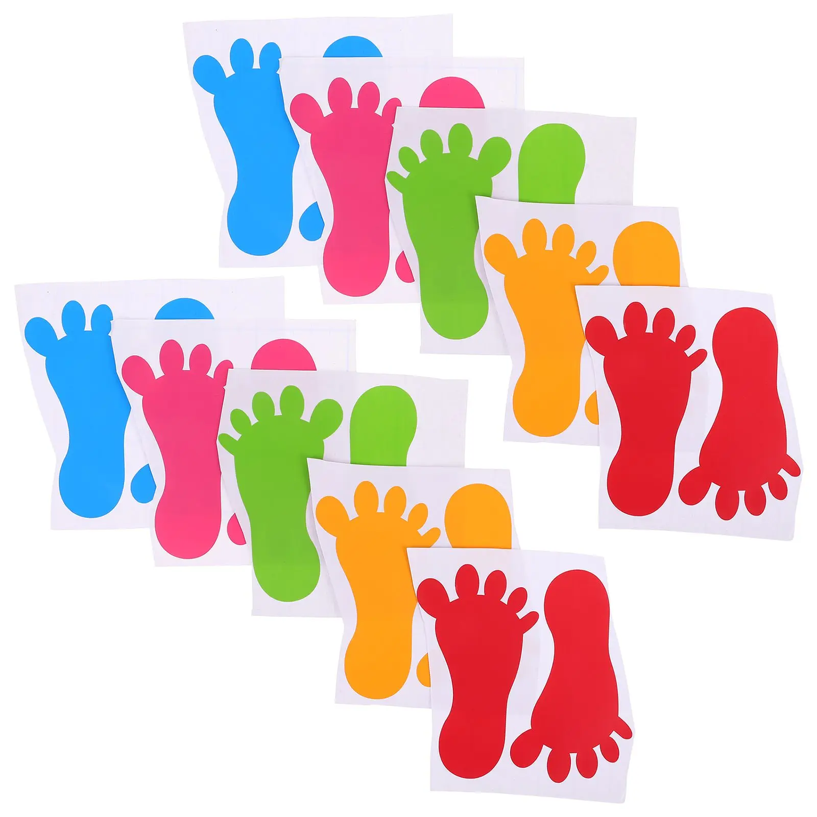 

10 Pairs Floor Footprint Stickers Decal Self Adhesive Wall Classroom Fioor Pcs for