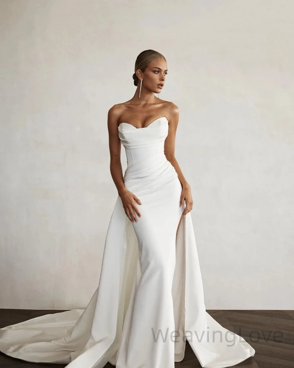 Sexy High Slit Sereia Bridal  White Wedding Gowns Elegant   Bridal Gowns Customize To Measures Vestidos Para Mujer 2023