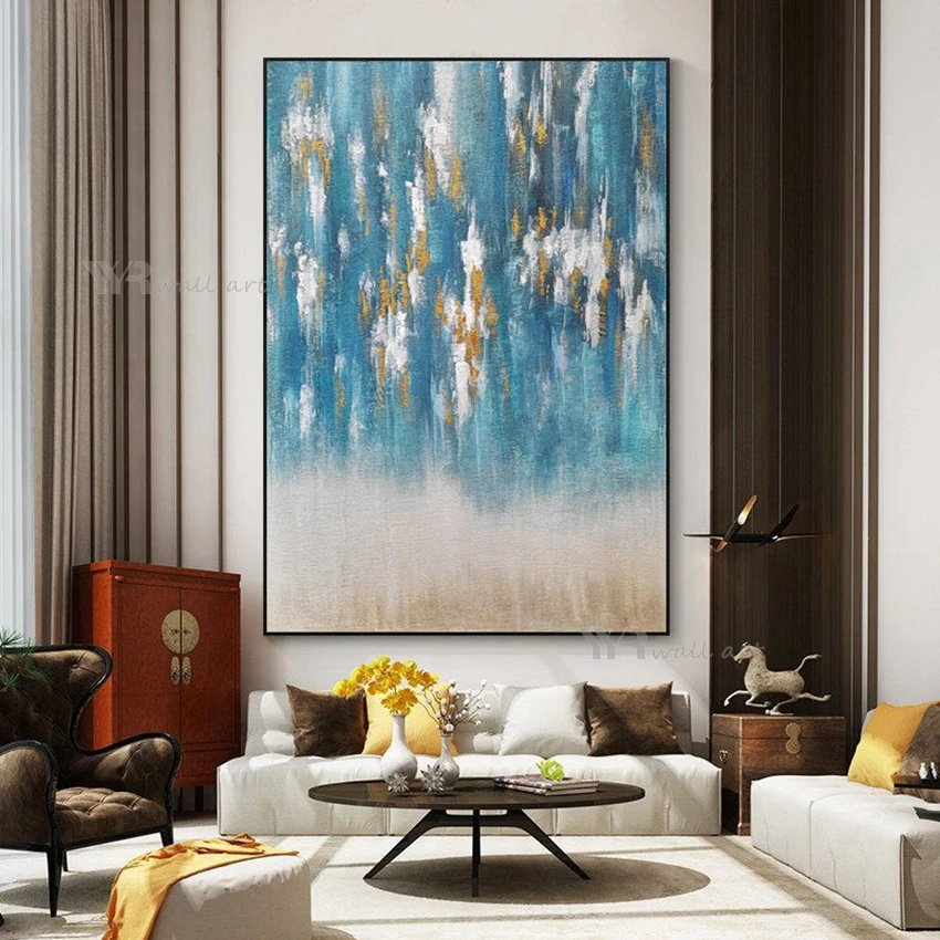 

Wall Aesthetic Decor Poster Handmade Oil Painting Home Deco Abstract Art Canvas Acrylic Mural for Living Room Bedroom Restaurant