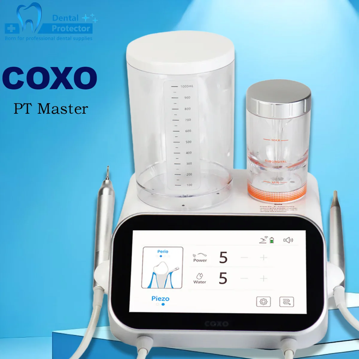 

COXO PT Master Dental Ultrasonic Scaler Professional Ultrasonic Teeth Cleaner for Plaque Tartar Removal Dental Clinic Equipment
