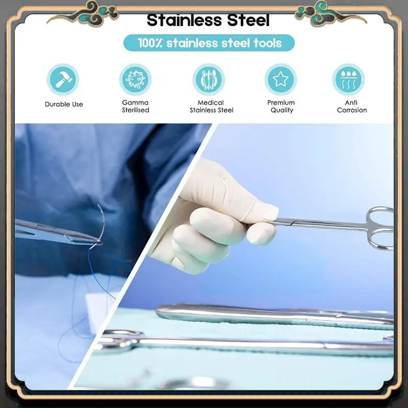 

ASMA-Complete Suture Kit For Students,Including Silicone Suture Pad And Suture Tool Practice Suture Kit For Suture Training