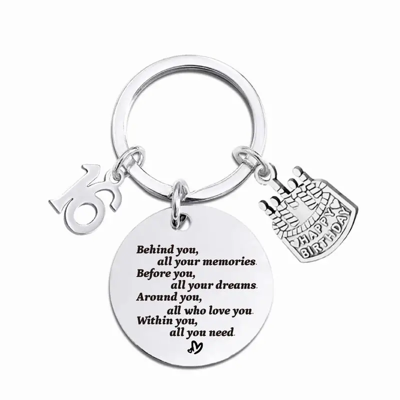 10 pieces circular hang tag birthday anniversary gift souvenir engraved backpack pendant anniversary gift