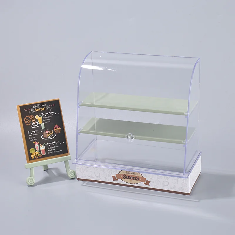 1:12 Dollhouse Cake Cabinet Dessert Shelves Miniature Food Play Miniature Toys Mini Model Play House Hand DIY Small Ornaments