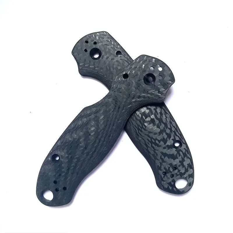 Imagem -02 - Full k Carbon Fiber Grip Handle Handle Escalas para Genuine Spyderco C223 Para3 Paramilitar3 Faca Faça Você Mesmo Faça Peças Acessórios