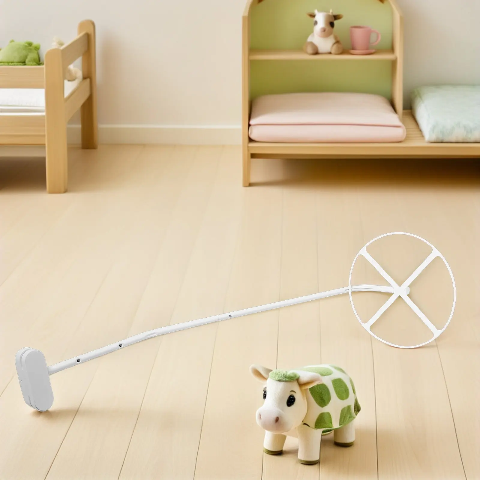 調節可能なキャノピーベビーベッドネットサポートブラケット-2セクション-省スペース-軽量-ユニバーサルフィット-ベビー保育園用ベビーベッドネット取り付け用