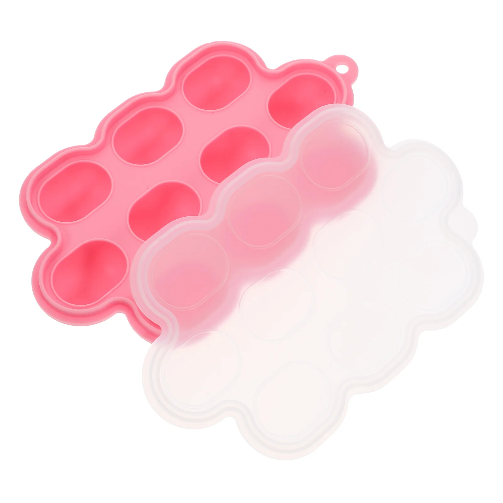 Baby Freezing Tray Ice Cube Mold with Lid Making Tool Food Containers Lids Silicone Feeder Freezer