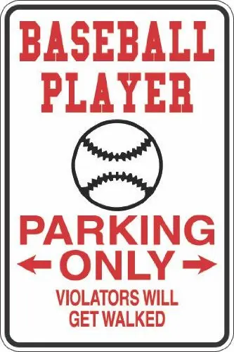 StickerPirate Baseball Player Parking Only 8