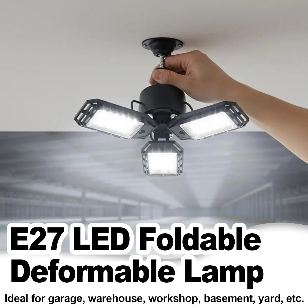 折りたたみ式-led-ガレージライト-3-4-5-6-リーフ変形可能な器具-e27-昼白色-取り付けが簡単-ガレージ照明電球-屋内保管