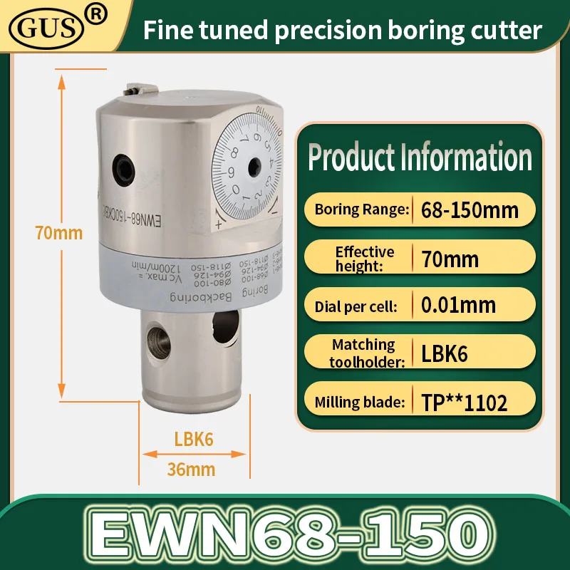 CBH EWN Precision Adjustable Boring Tool EWN20 EWN25 EWN32 EWN41 EWN68 EWN150 CKB LBK1 2 3 4 5 6 CNC Boring Machine Chuck Tools