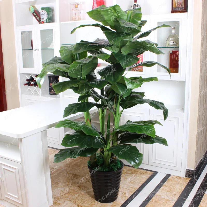 Simulation Plants Green Plants Potted Fake Flower Indoor Tree Large Artificial Flower Floor-Standing Decorations Bonsai