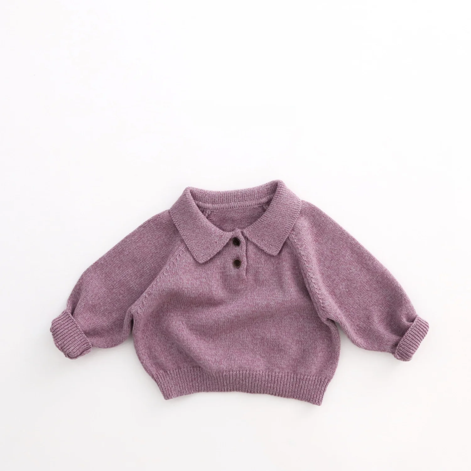 MILANCEL 1-7 Jahre Kinderpullover mit Umlegekragen, warme Strickkleidung für Mädchen, Baumwollpullover für Jungen, Strickkleidung für Mädchen. – Detail 2