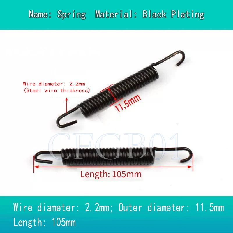 Car Wiper Spring Wiper Arm Accessories Spring Wiper Arm Strong Hook Spring Width 11.5mm 14mm Length 68mm-110mm