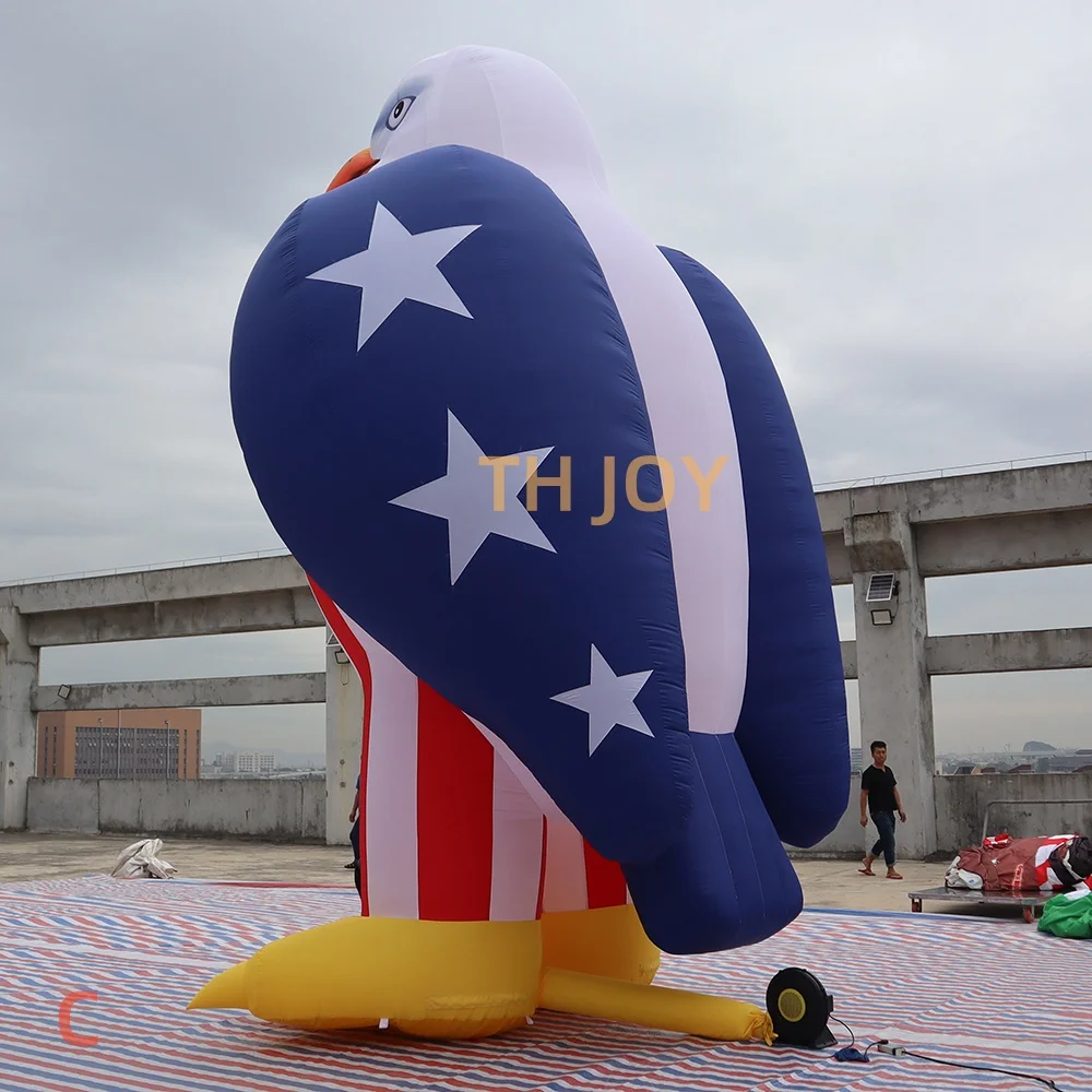 snel luchtschip tot deur, gigantische opblaasbare adelaar, buitenreclame opblaasbare adelaar dieren figuurmodel aangepaste adelaarballon