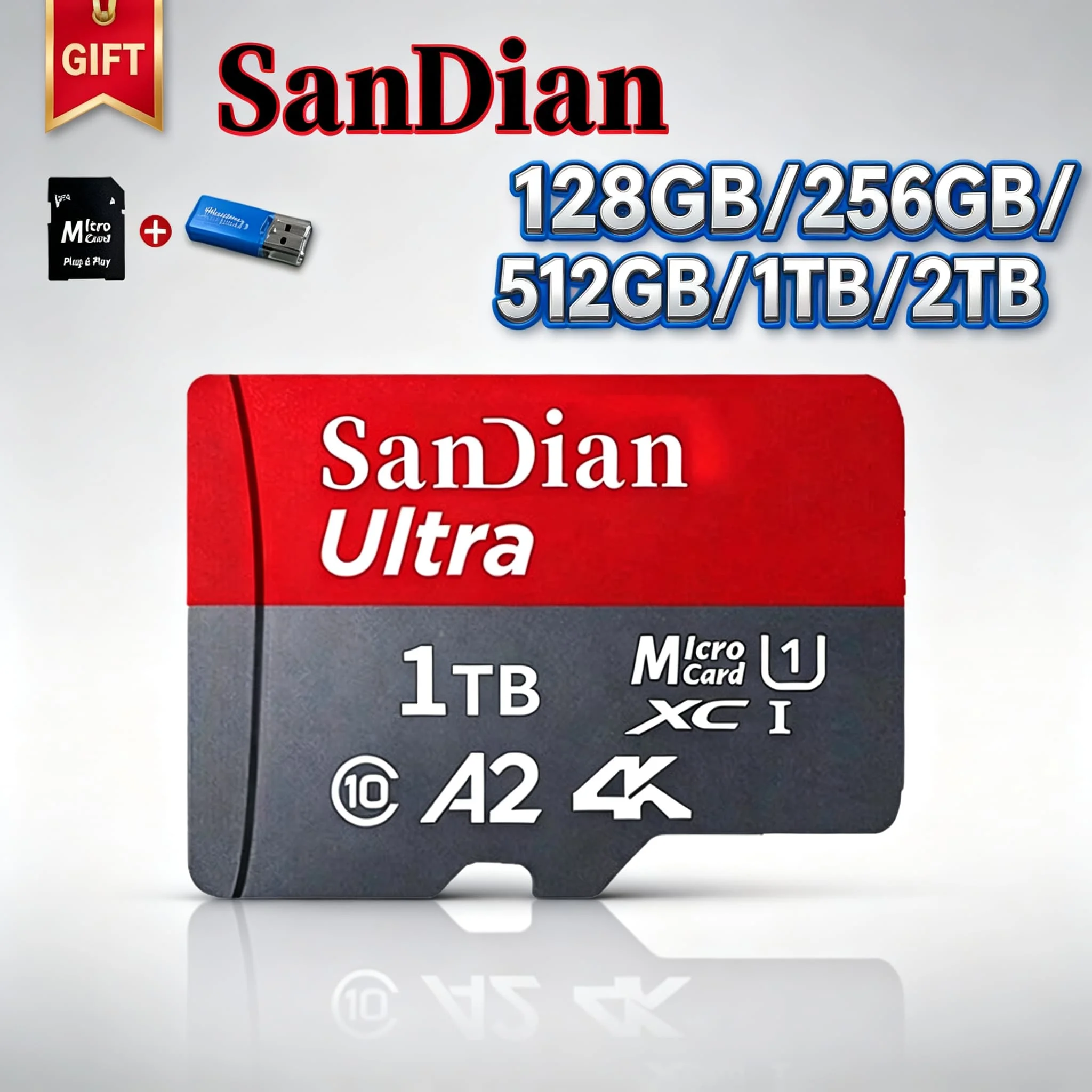 128GB 256GB 512GB Micro TF SD Card 4K Video Class 10 High Speed Stable Memory for Phone Camera MP3 Ultra Core Premium Storage