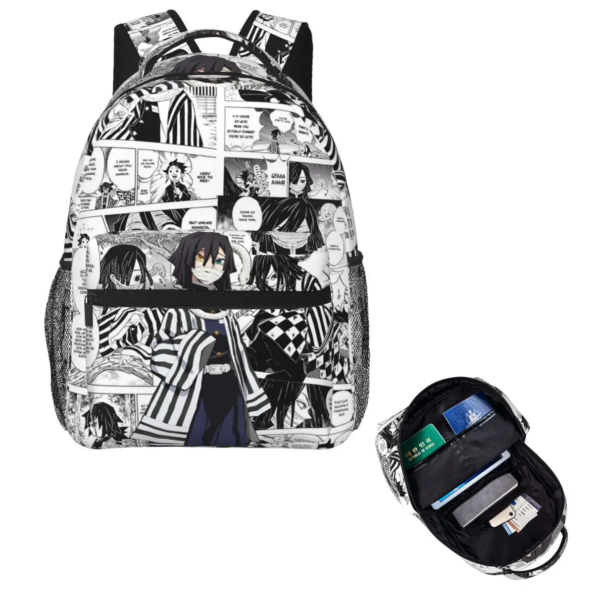 

Demon Slayer Iguro Obanai Backpack Hot Sale Daypack Large Capacity Boys Girls BookBag School Bag Shoulder Bags for Men Women