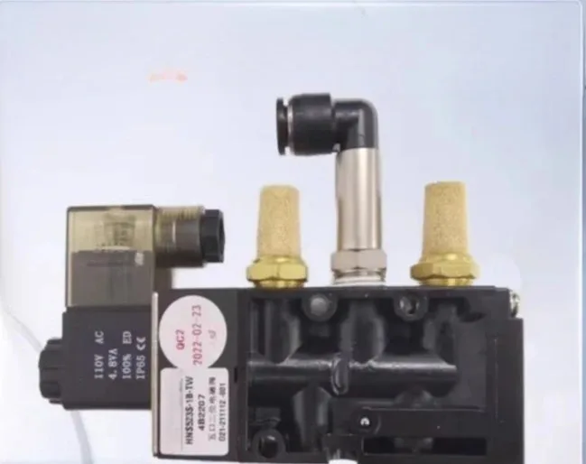 Precision 5/2-Way Solenoid Valve HNS523S-3B with Electromagnetic Control and Silencing Connector for Pneumatic Systems