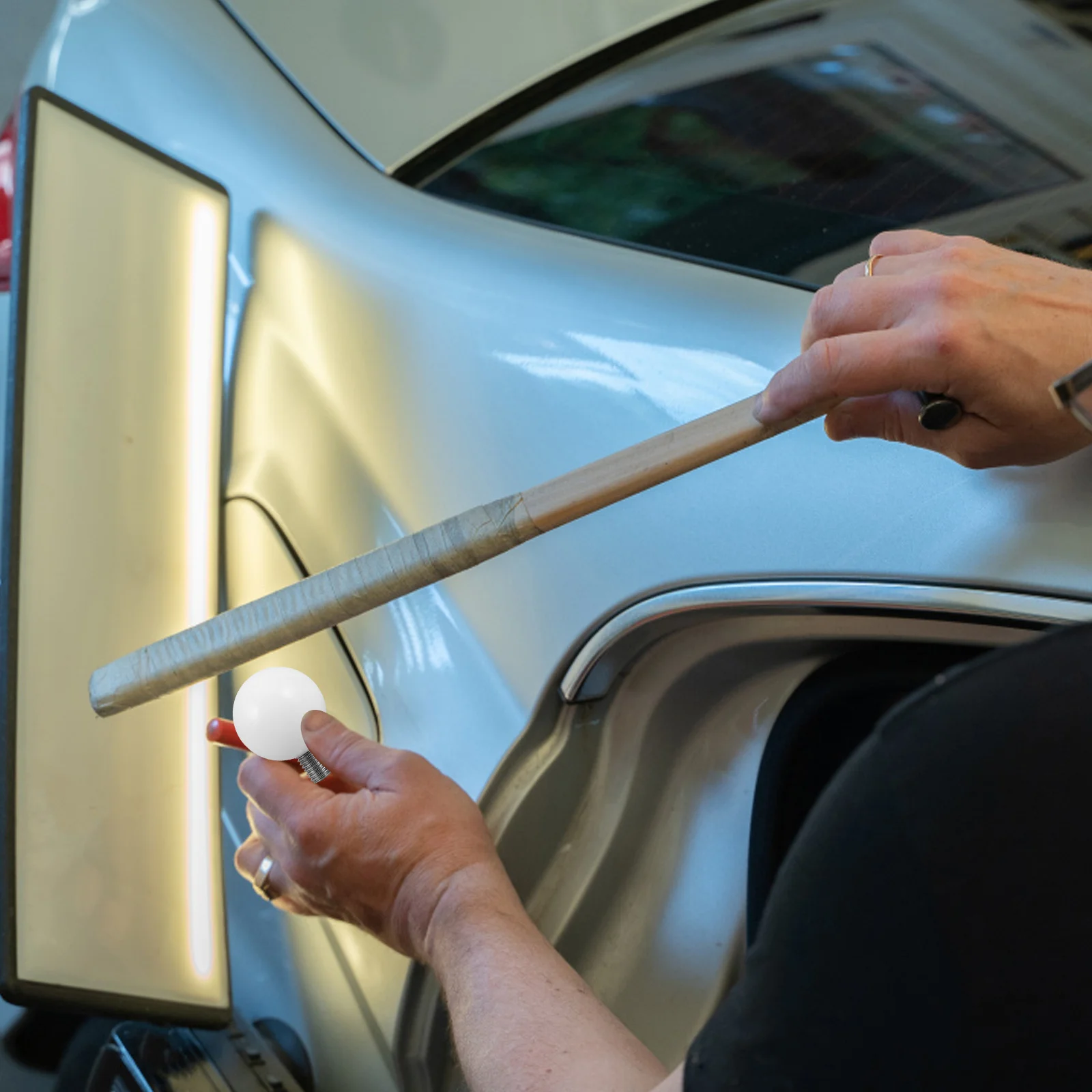 

3pcs Dent Removal Tools Kit Auto Body Repair Rods For Hail Dents Paintless Repair Slide Bar Head Car Door Ding Fix Rods Set