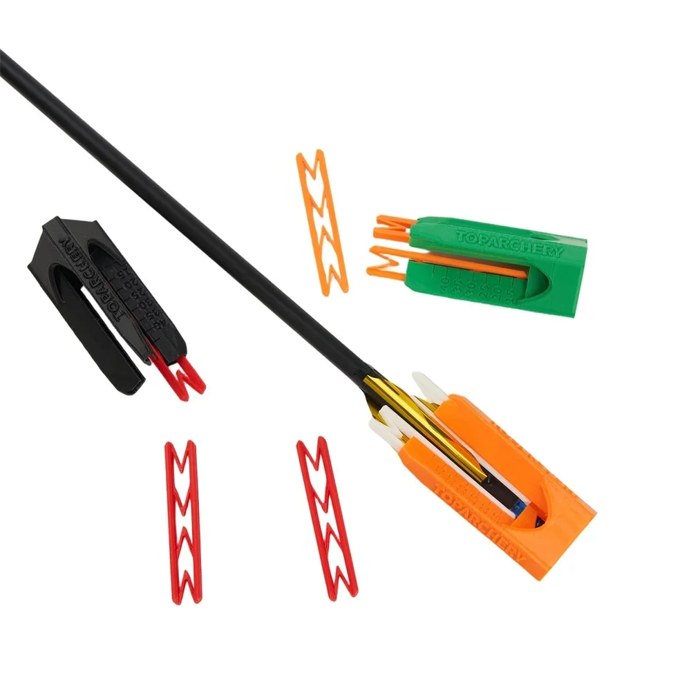 3D-Druck Fletching-Jig für Spin-Wing-Vanes, Spiral-Pfeilfedern, verstellbares Bogenschießen-Servierwerkzeug-Zubehör – Detail 1