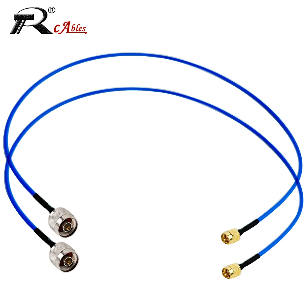 RF Coaxial RG405 Cable SMA To N Male Waterproof N Female Flange Female Connector Crimp for High Frequency Test 50Ohm Fast Brass