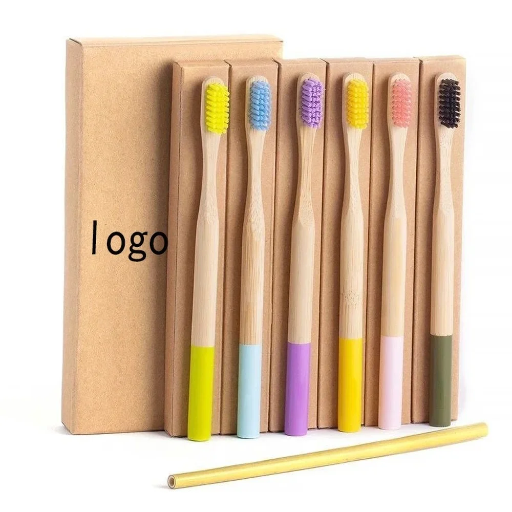 

10PCS Colorful Toothbrush Natural Bamboo Tooth Brush Set Soft Bristle Charcoal Teeth Eco Bamboo Toothbrushes Dental Oral Care