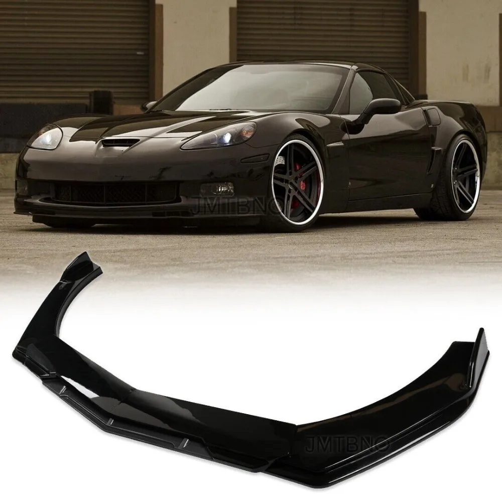 

For Chevrolet Corvette C5 C6 C7 ZR1 5Pc Front Bumper Lip Spoiler Splitter Glossy United States