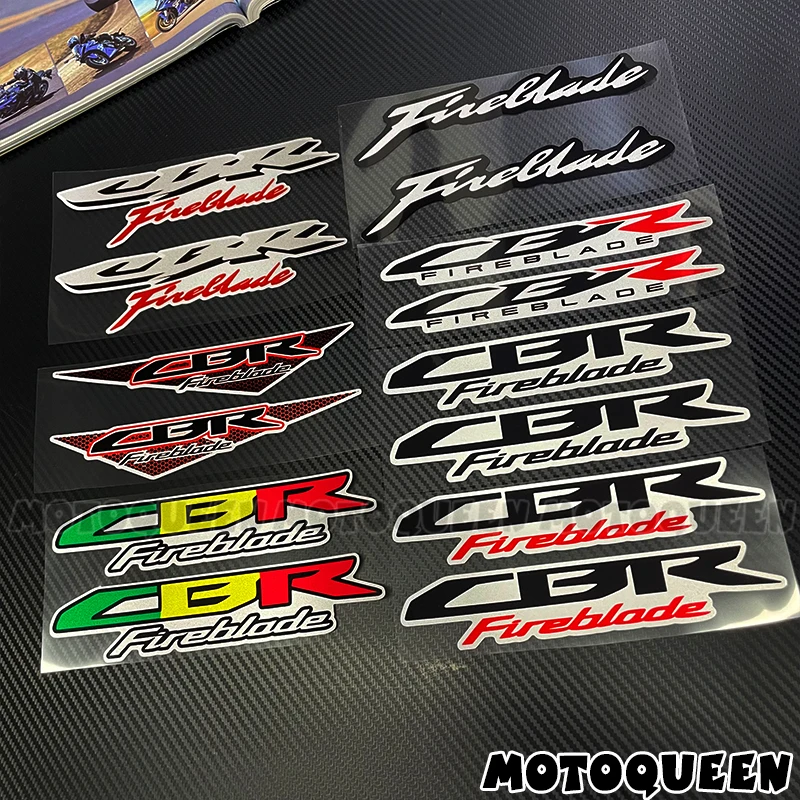 2X Motorbike Motorcycle Wheels Fairing Helmet Tank Pad Reflective Logo Label Decals Pvc Stickers For Honda CBR 1000 RR Fireblade