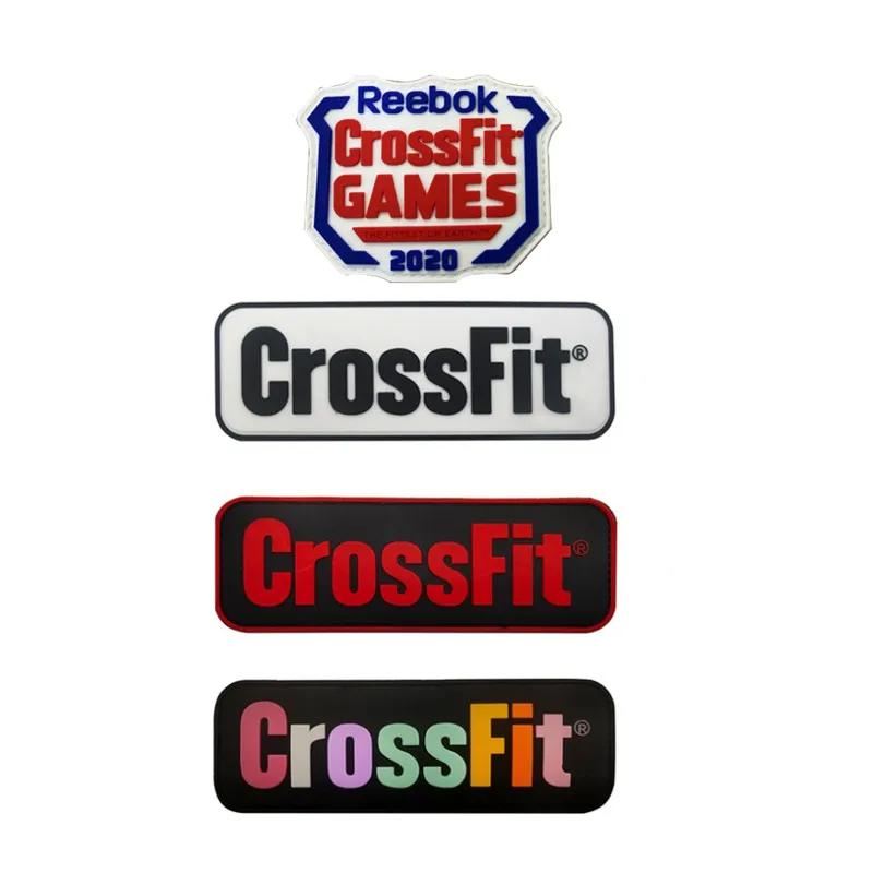 CrossFit Name Tags PVC Patch Embroidered Applique Sewing Label Punk Biker Clothes Stickers Apparel Accessories Badge