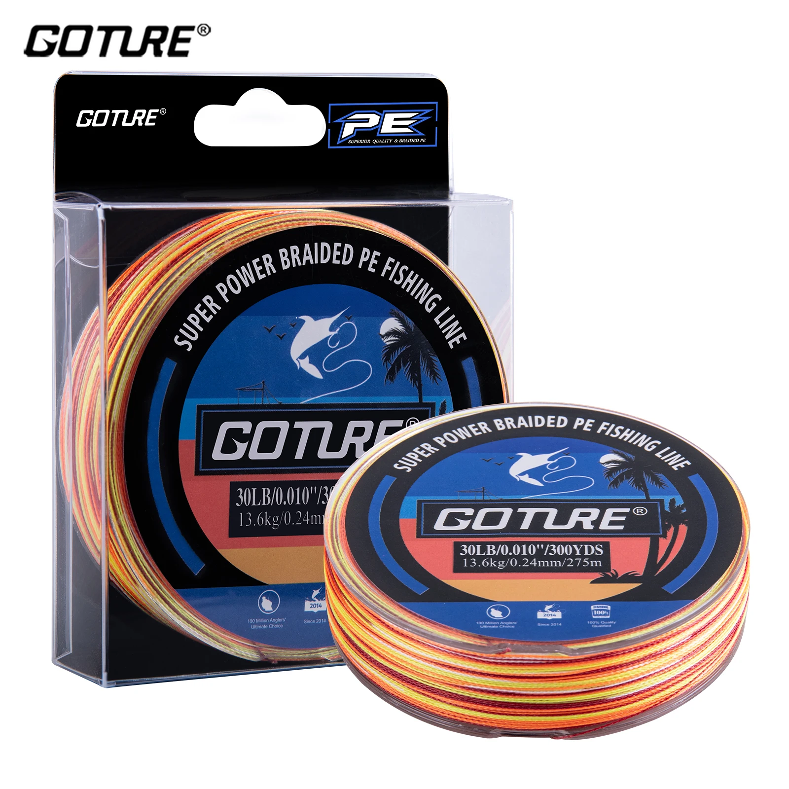 

Goture Japanese Fishing Line Super Strong 4/8 Strands Multifilament PE line 8LB 15LB 20LB 30LB Braided Wire Fishing Accessorie