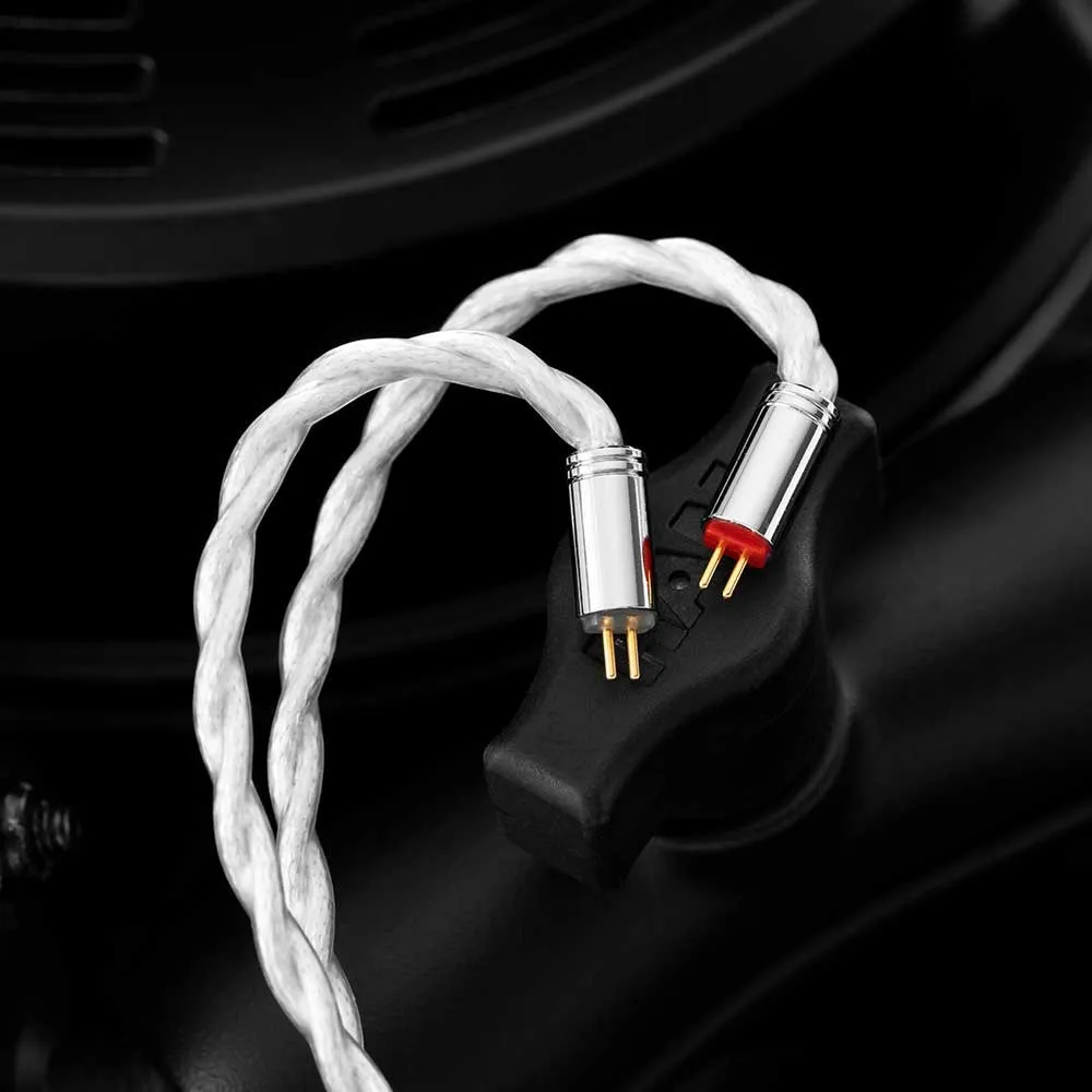 QOA Whisky Silver-Plated 5N OCC+Alloy Copper Earphone Upgrade Cable with Interchangeable 4.4mm and 3.5mm Plugs