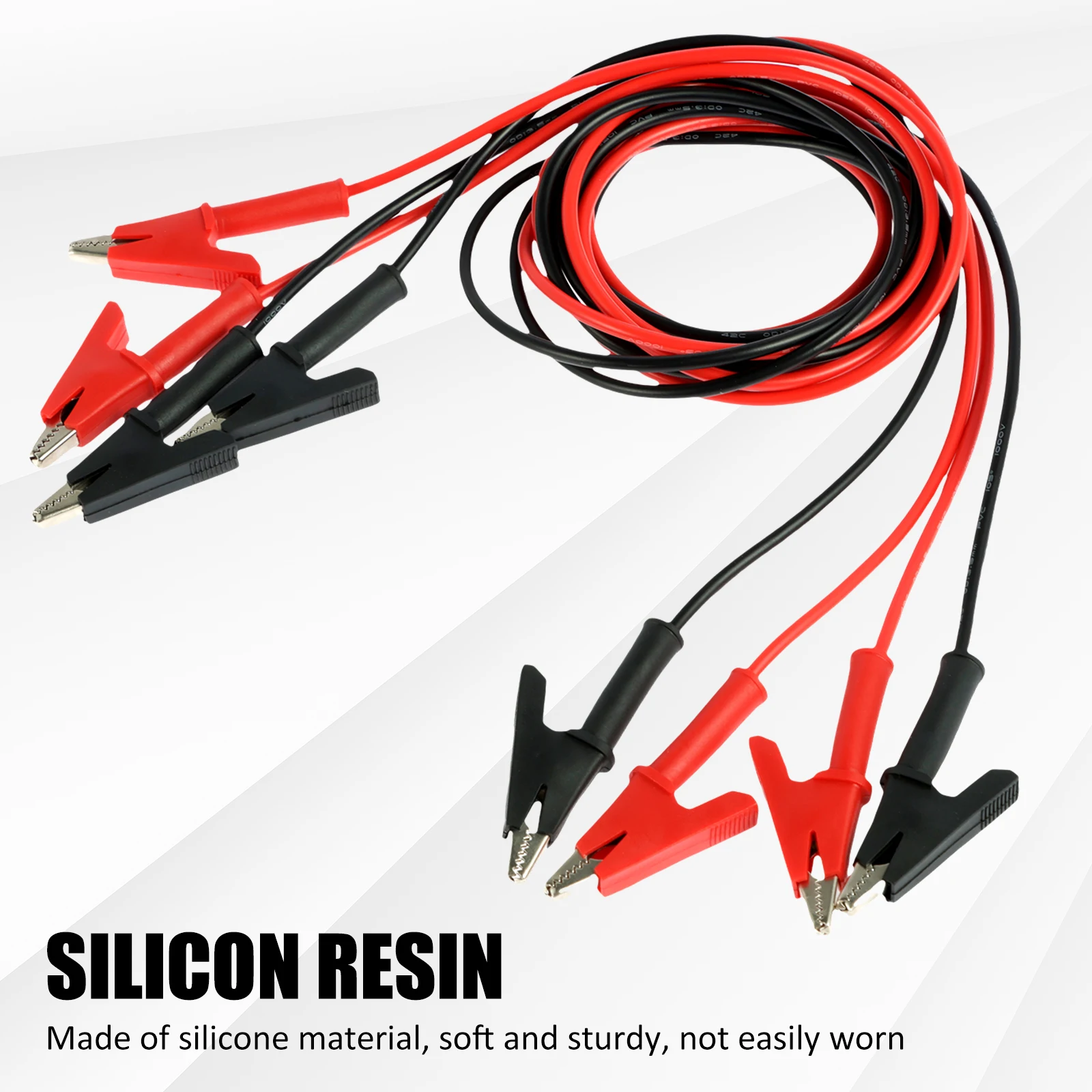 Connettore per cavo di prova con Clip a coccodrillo da 8 pezzi connettore a doppia sonda 1m/3,3ft Clip a coccodrillo per strumento di misurazione