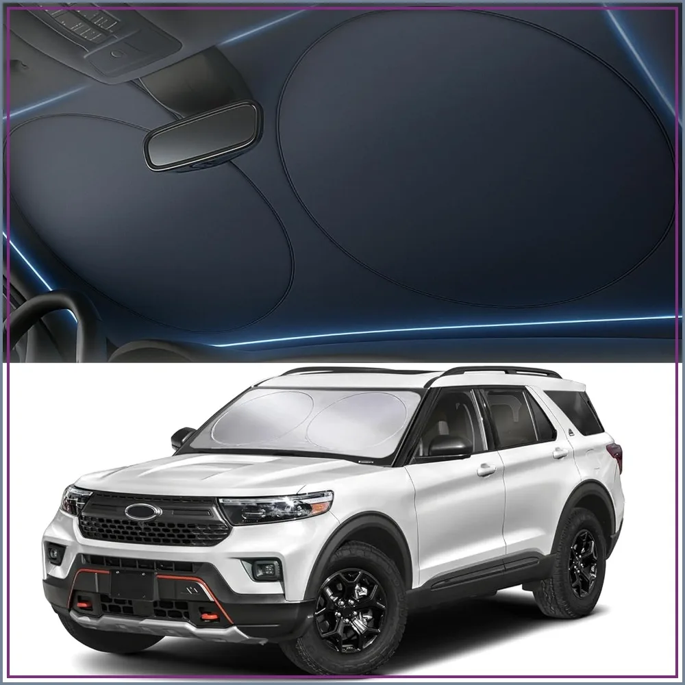 

Foldable Windshield Sun Shade – 280T UV Blocking Heat Shield, Keeps Car Interior Cool, Universal Fit for SUV, Sedan