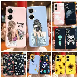 Cute Silicone Case For Huawei Nova 10 SE 2022 Fashion Girl Flower Phone Case For Huawei Nova 10 Pro Nova10 10Pro Soft Back Cover