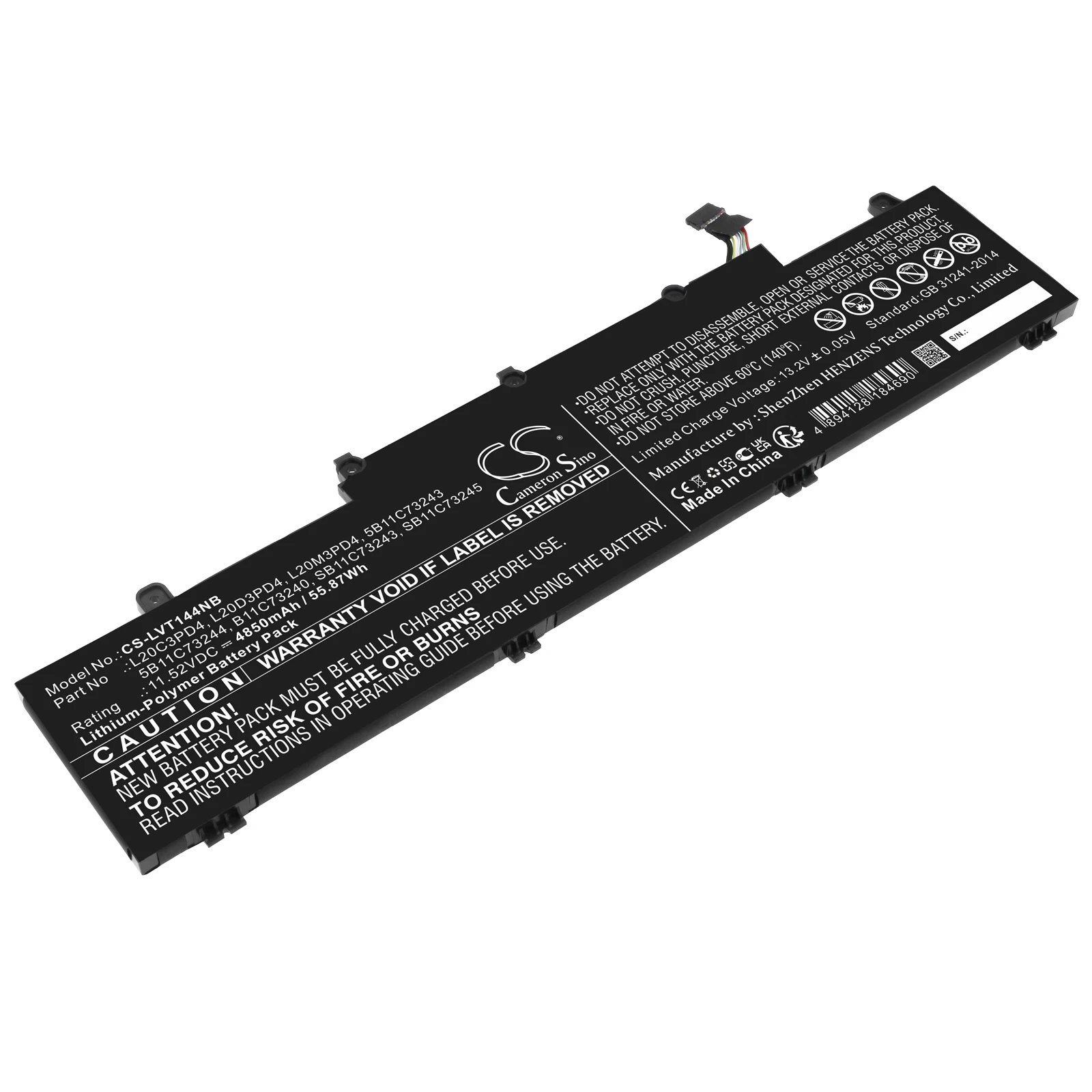 

CS Replacement Battery For Lenovo ThinkPad E14 Gen 3 20Y7003SEE, ThinkPad E14 Gen 3 20Y7003WHV,