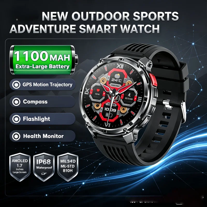 High Refresh Monitor - Jam Tangan Pintar Luar Ruangan Baterai
