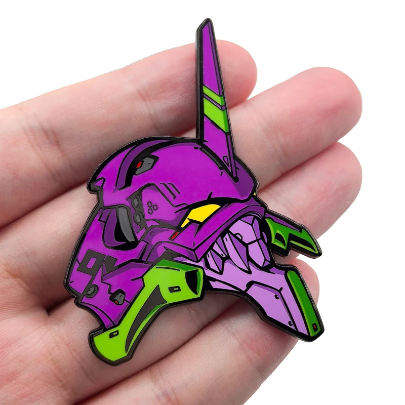 NEON GENESIS EVANGELION Metal Pins Anime EVA Badges Animation Brooches Pendant for Backpack Clothing Lapel ACG Cosplay Toy Gift