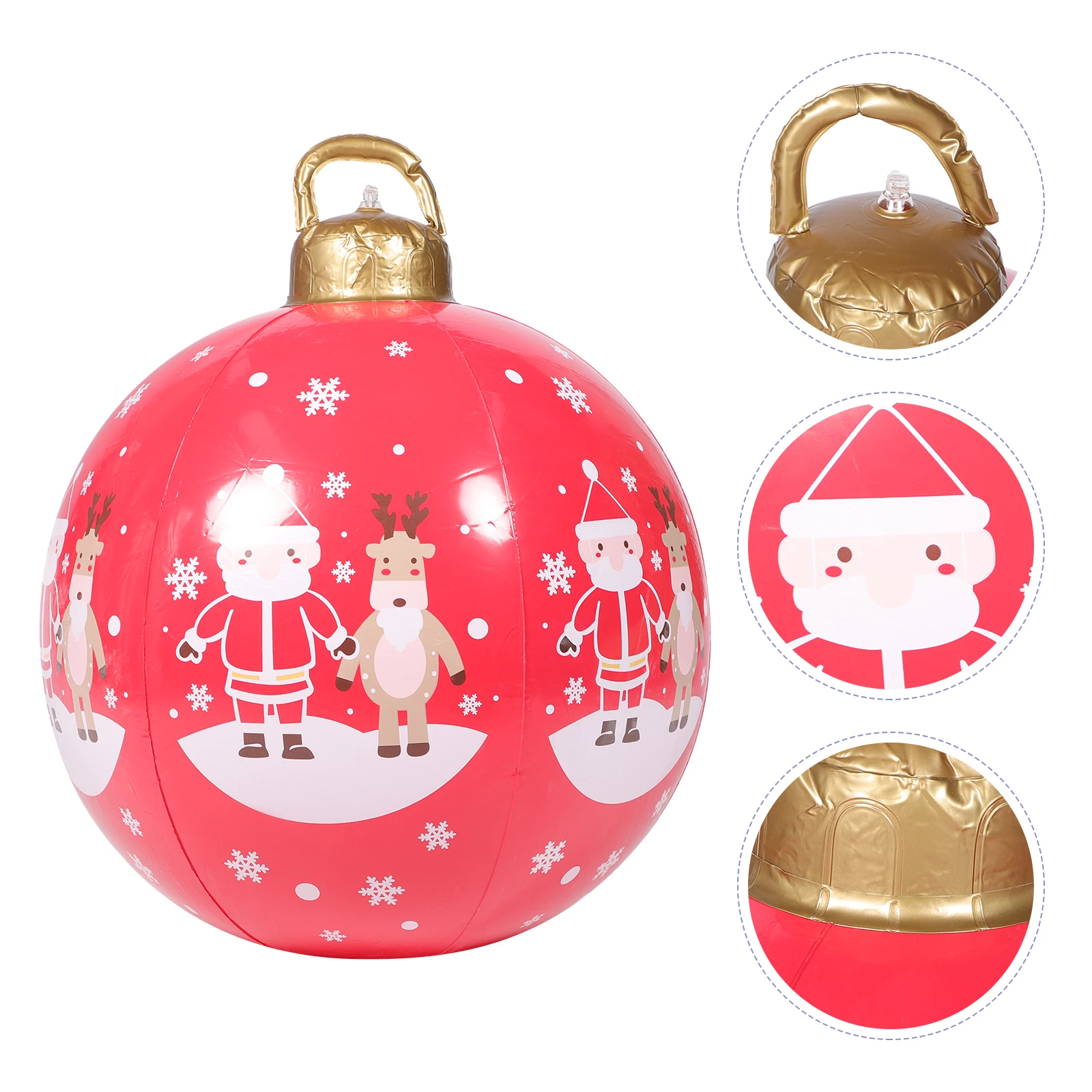 

Oversize Inflatable Christmas Ball Decoration for Indoor Outdoor Holiday Display Lawn Garden Yard Patio Balcony Porch Living