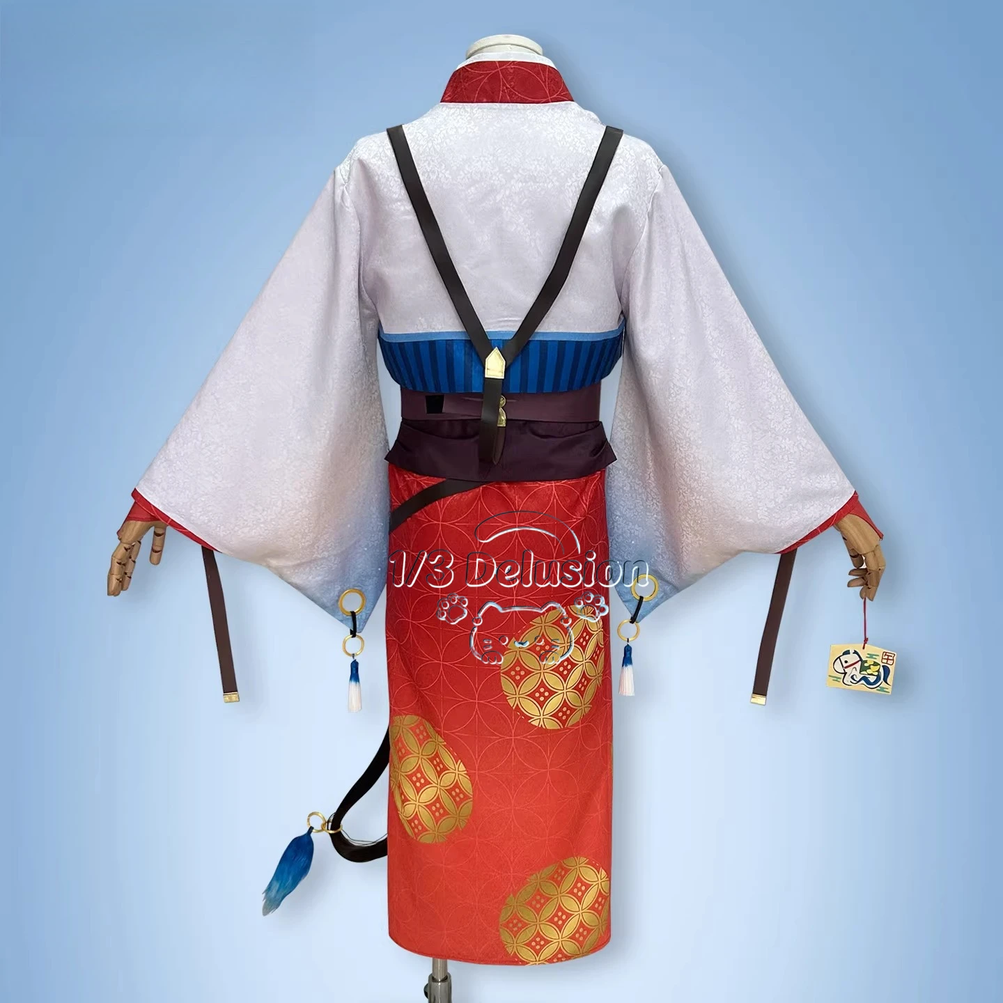 

Slayer Demon Tomioka Giyuu Cosplay Costume Full Set Year of the Horse New Year Skin Role Play Halloween Outfits for Woman