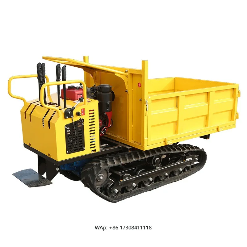 Small Electric Start Hydraulic Lift-Off Tracked All-Terrain Crawler Transport Vehicle Agricultural Water Field Mountain Steep