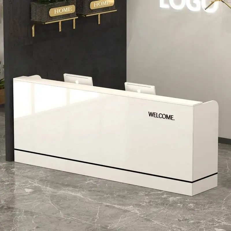 

Aesthetics Desks Design Luxury Reception Simple Modern Display Reception Desk Unique Trendy Mostrador Commercial Furniture