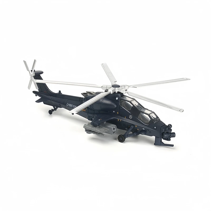1/72 Creative Military Series Z-10 Helicopter Building Blocks Glue Free Model Fiery Thunderbolt DIY Decor Toys For Xmas Gifts
