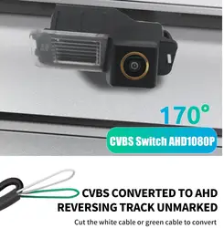 CVBS Switch AHD 1080P Car Parking Reverse Backup Trunk Handle Rear View Camera for Polo 6R Golf 6 Passat CC MK6 Magotan Bora