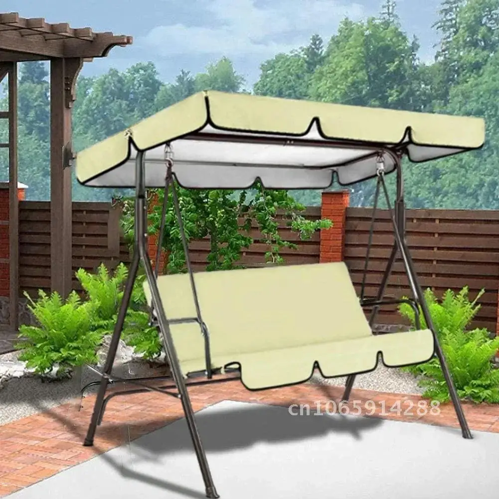 Garden Swing Canopy Seats Replacement Set Seats Covers + Roof Awn Cover Chair Swing Waterproof