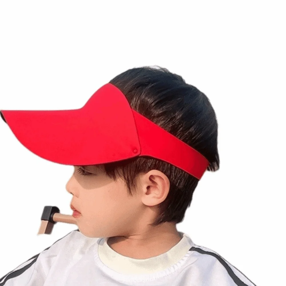 

Comfortable Quick-dry Sunshade Hat Anti-UV Soft Summer Sunhat Solid Color Foldable Children's Sunscreen Cap Boys