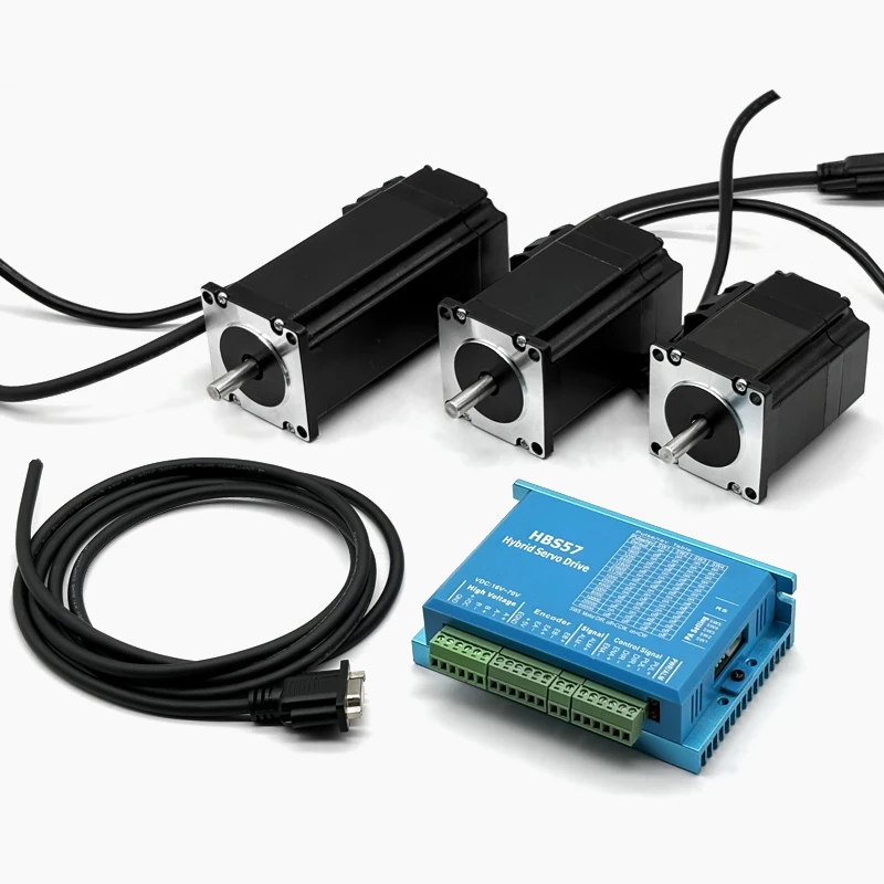 Nema 23 Closed Loop Stepper Motor Kit with HBS57 Driver 1.2Nm 2Nm 3Nm Hybrid Servo Motor for CNC Router Engraving Machine