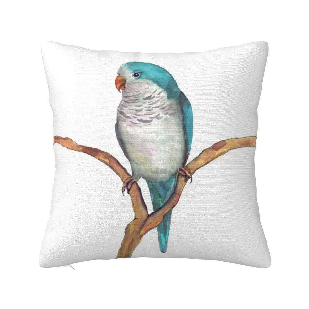 A watercolor of a blue quaker parrot Throw Pillow luxury sofa pillows Cushions Cover