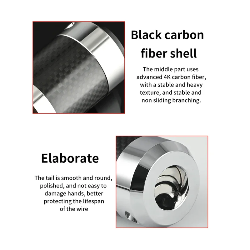 HiFi EU Netzstecker Kohlefaser rhodiniert C13 IEC Stecker für Verstärker CD Audio Stromkabel