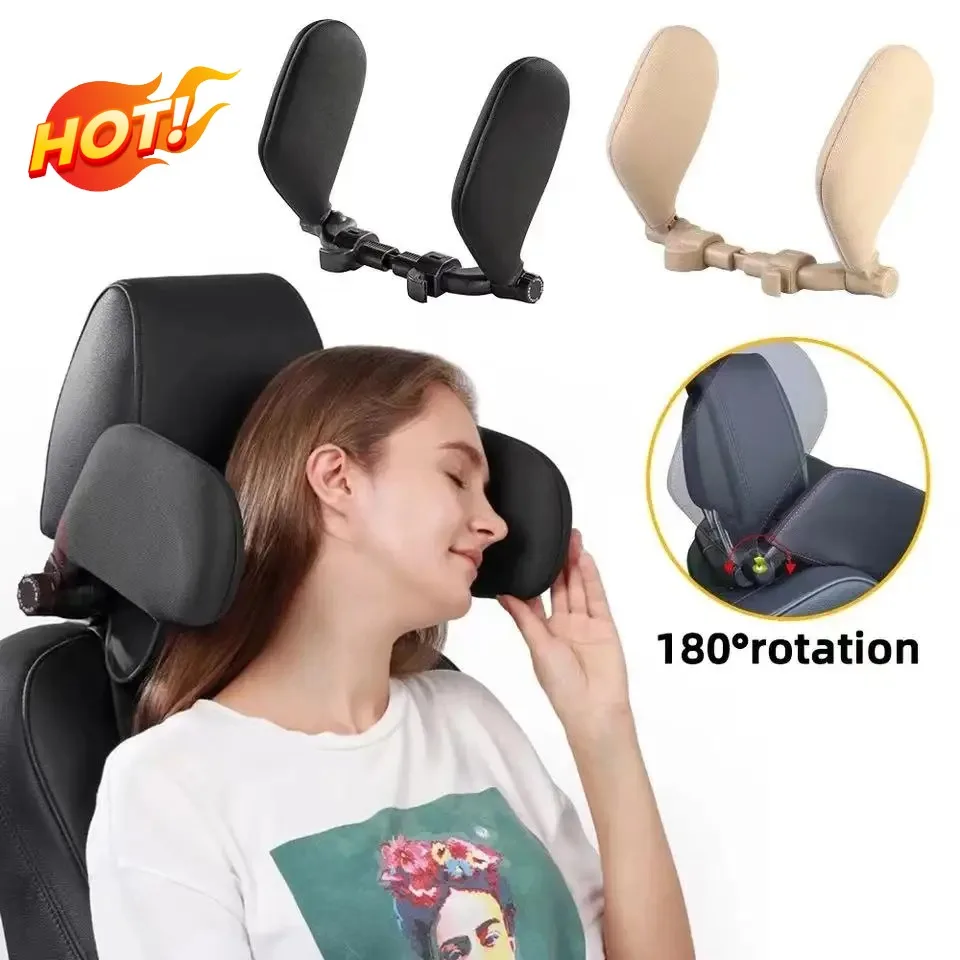 

Car Neck Headrest Pillow Cushion Car Seat Memory Foam Pad Sleep Side Head Telescopic Support on Cervical Spine for Adults Child